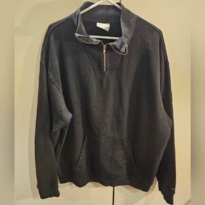 Graf Lantz Mens XL 1/4 Zip Black Pullover